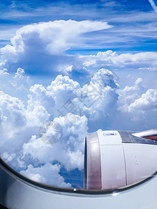 从飞机窗口中查看航班航天工业窗户翅膀车辆速度陆地空气运输飞行器背景图片