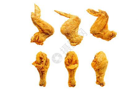 原食谱炸鸡被隔离油炸午餐小吃食物翅膀食谱国家餐厅美食鸡腿图片