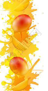 Mango 带油漆白背景的曼戈边框高清图片