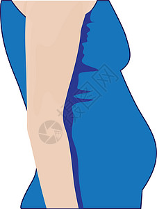 胖女孩回来了健康苗条手术重量营养女士组织损失肚子训练图片