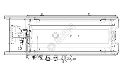 工业锅炉大纲  3 的矢量渲染工厂技术阀门蓝图部分模型力量配件设施工程图片