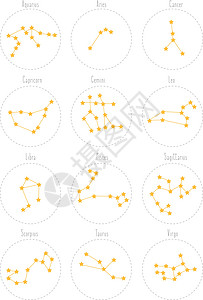 星座艺术乐趣工作教育癌症幼儿园卡通片学习天文学插图图片