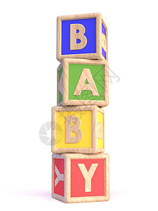 WORD BABY积木玩具立式3童年蓝色活动闲暇幼儿园字母时代插图立方体教育图片
