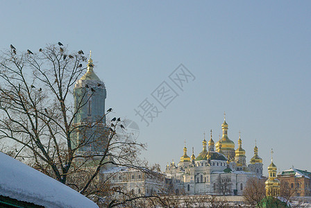 乌克兰基辅基辅建筑圆顶旅行大教堂城市寺庙教会宗教天炉天空图片
