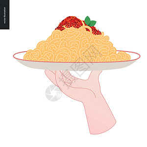 意大利餐厅乐趣菜单卡通片打印午餐海报食谱叶子盘子营养图片