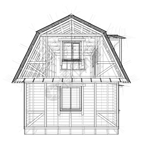 房子素描  3 的矢量渲染绘画艺术结构建筑师工程房屋草图建筑技术设计师背景图片