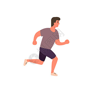 男子跑步快速地短跑高清图片