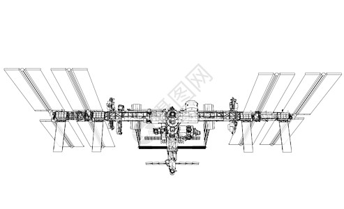 国际空间站大纲 韦克托航班星系空间站宇宙进步货物草图人造卫星飞船插图图片