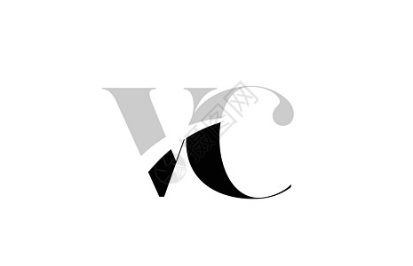 字母 vc vc c 黑白标志图标设计图片