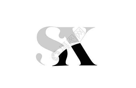 字母 sx s x x 黑白标志图标设计背景图片