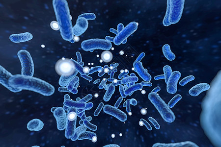 具有蓝色背景 3d 渲染表面细节的传染性病毒微生物微生物学生物学实验细胞细菌研究宏观治愈药品图片