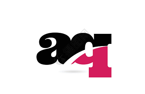aq aq 粉色和黑色字母组合标志图标 desi图片