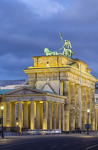 柏林勃兰登堡门旅游首都柱子纪念碑雕像地标场景建筑历史历史性图片