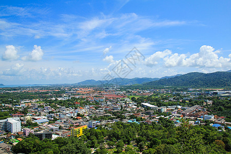 泰国普吉的Phuket观察点场景城市天空建筑旅游景观热带风景旅行图片