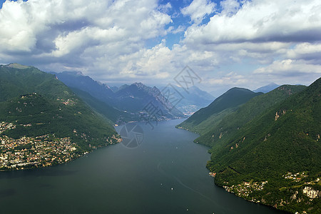 瑞士卢加诺湖旅行假期房屋风景天空绿色爬坡树木旅游图片