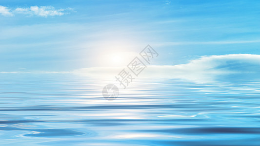 海洋地平线航行波浪海岸水面蓝色图片
