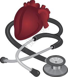 心脏和听诊器心血管vecto卫生治疗实验室药品绘画技术医院诊断科学脉冲图片
