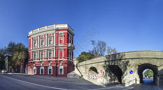 乌克兰敖德萨的Pommer古老建筑城市全景艺术历史旅游财产萨班纪念碑房子妃嫔图片