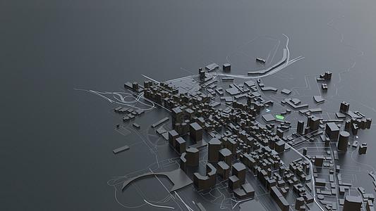 3D 未来派城市建筑渲染摩天大楼公寓办公楼天际全景技术商业建筑学小说图片