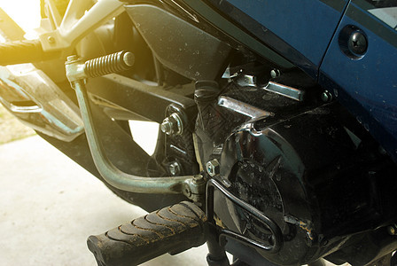 未清理 4次停用摩托摩托车发动机系统背景图片