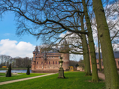 荷兰城堡建筑历史性绿色旅行风景骑士地标公园建筑学花园图片