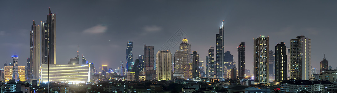 泰国首都泰国首都曼谷郊区的 高楼建房情况建筑学高层建筑商业景观办公室天际城市市中心蓝色全景图片