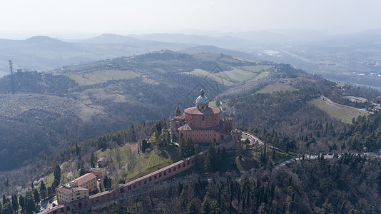 意大利 波洛尼亚市风景空中观测自然文化绿色场景旅游日落土地农业旅行乡村图片