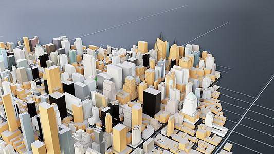 3d城市素材3D 未来派城市建筑外星人全景摩天大楼办公楼公寓圆顶市中心建筑学天际渲染背景