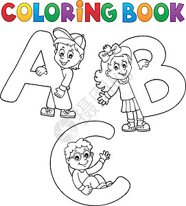 用字母 ABC 显示书子的颜色图片