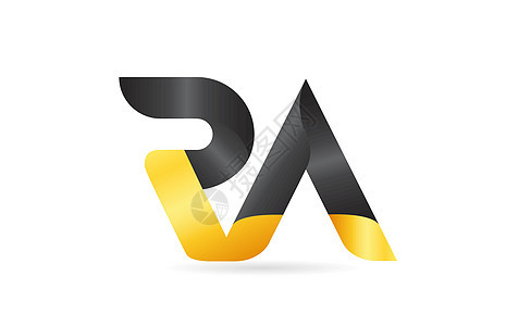 或连接的RA R A黄色黑字母符号标志 com背景图片
