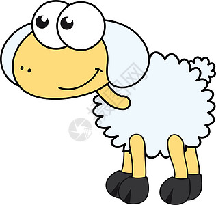 滑稽的羊 插图 白色背景的矢量羊肉收藏乐趣卡通片山羊动物庆典涂鸦农场微笑图片