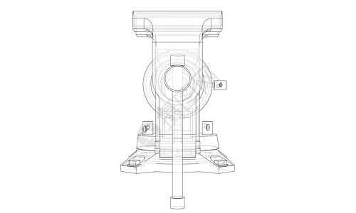 轮廓虎钳向量 线框样式金工草图乐器工作机械墨水绘画维修技术工具图片
