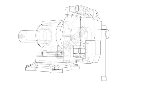 轮廓虎钳向量 线框样式服务乐器维修绘画墨水草图工具技术机械金工图片