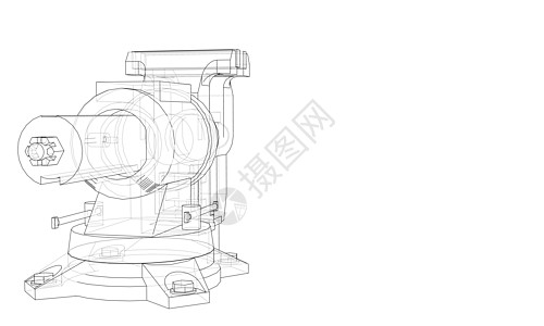 轮廓虎钳向量 线框样式机械墨水工具乐器工业维修建造草图服务金工图片