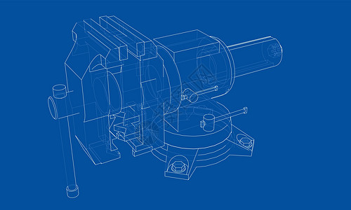 轮廓虎钳向量 线框样式乐器服务草图机械金工插图技术工具工业建造图片