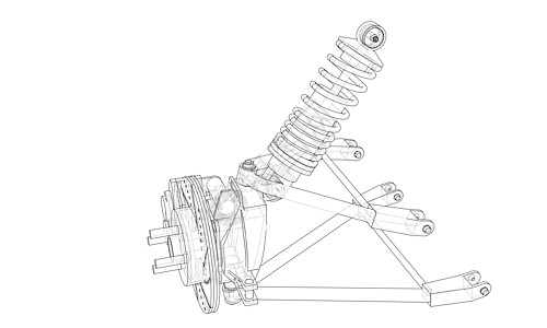 悬架蓝图线条高清图片