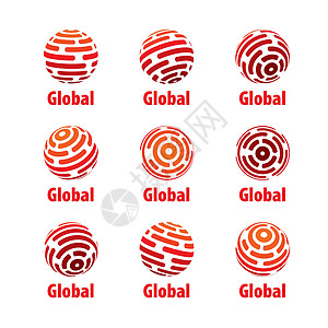 矢量标志 glob轨道行星全球白色插图商业身份旅行公司创造力图片