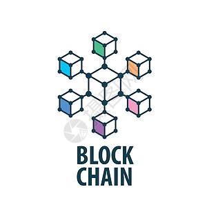 矢量标志 blockchai密码银行业交换创新银行插图互联网标识数据库盒子图片