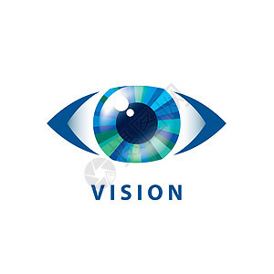 在眼睛的形状上签名  ico 的矢量插图眼球光学科学商业镜片眼科视频技术间谍身份背景图片