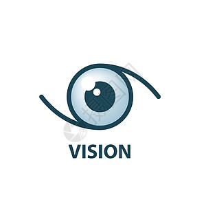 在眼睛的形状上签名  ico 的矢量插图光学相机商业科学视频照片眼科身份眼球标识背景图片