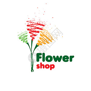 卖花的标志 它制作图案抽象矢量叶子生日庆典花瓣艺术植物沙龙绘画横幅商业图片