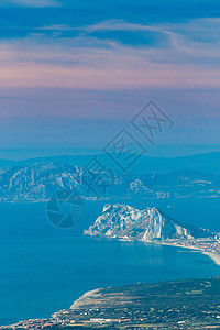 来自塞拉贝尔梅贾的直布罗陀海峡海景地标山脉天际海岸线海岸悬崖岩石城市旅行图片