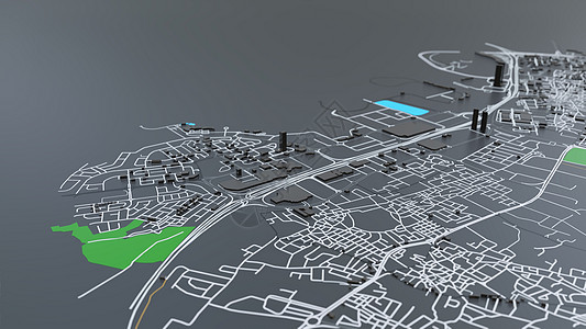 3D 未来派城市建筑建筑学摩天大楼天际天空高楼金融商业市中心渲染圆顶图片