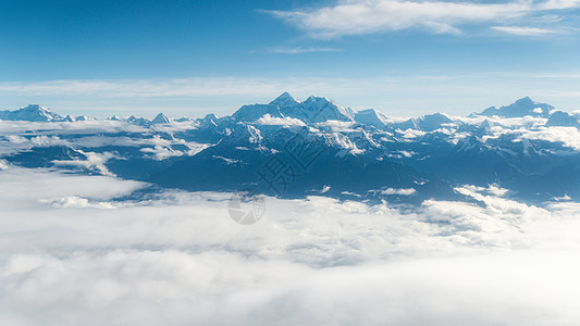 尼泊尔登山珠峰空中观察图片