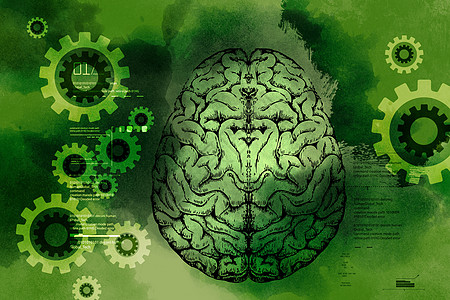 人类大脑的介绍技术数学洞察力冥想插图电脑专注身份作品智力背景图片