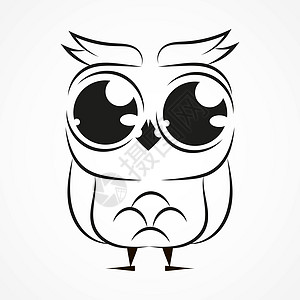 Owl logo 挂卡打印的矢量模板图片