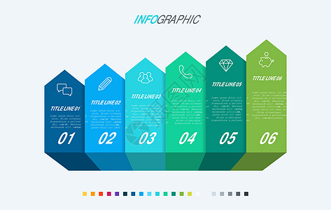 矢量信息图表时间线设计模板与图表元素 内容 时间表 时间表 图表 工作流 业务 信息图表 流程图 6 个选项信息图表图片