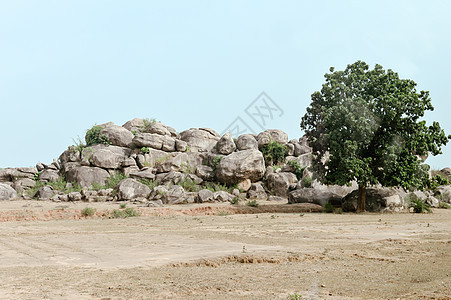 印度贾坎德邦高原干旱丘陵地区景观 气候变化导致土地退化 影响农业生产力 生物多样性和可持续发展中央邦目的地资源可持续草地环境保护图片