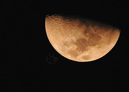 黄月的阶段月球卫星月相黄色行星天文学表面时间月夜蓝天图片