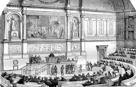 在众议院内 古典雕刻历史黑色古董白色绘画长椅建筑学历史性立法旅行图片